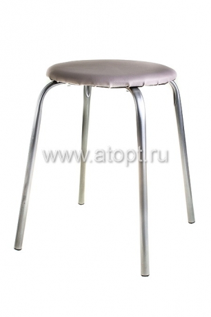 табурет металлический с мягким сиденьем круглый Эконом (ТЭ2/С) серый (Ника)