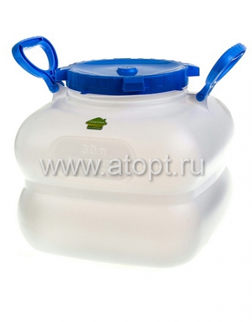 фляга пластиковая 30 л для пищевых с навесными ручками Гранде (С909БЕЛ) белая (Мартика)