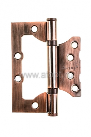 петля дверная накладная 100 мм*75 мм*2,5 мм В2-АС (медь) (Аверс) (цена за 1 шт)