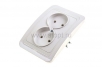 Розетка двухместная скрытая проводка Валери 16 А без заземления белая (В0102) 91220 (КНР) 