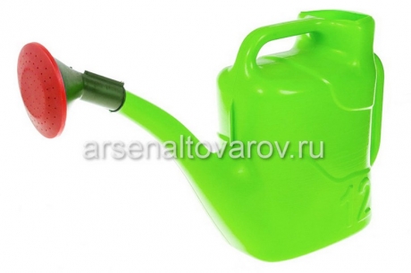 лейка садовая пластиковая 12 л Дачная с рассеивателем зеленая (Ижевск)