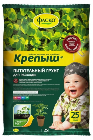 грунт для рассады Крепыш 25 л (Фаско) на поддоне 60 шт