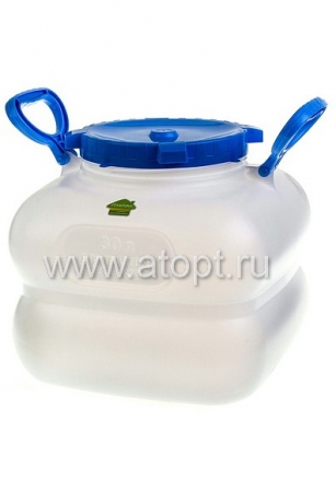 фляга пластиковая 20 л для пищевых с навесными ручками Гранде (С908БЕЛ) белая (Мартика)