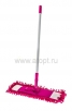 Швабра плоская насадка из микрофибры лапша телескопическая ручка (МорМ4) 310416 (Рыжий кот) 