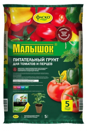 грунт для томатов и перцев Малышок 5 л (Фаско) на поддоне 315 шт