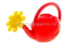 Лейка садовая пластиковая  1,5 л Ромашка с рассеивателем красная (Ижевск) 
