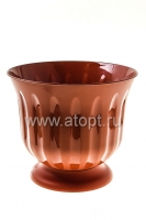 Вазон для цветов пластиковый 15 л 35*30 см коричневый Фламинго (М1490) (Башкирия)