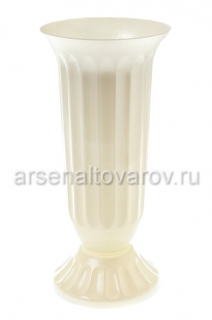 ваза для цветов под срезку пластиковая 4,5 л Цветочная №2 белый перламутр (03002) (Пятигорск)