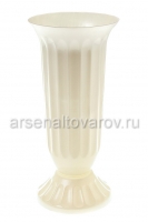 Ваза для цветов под срезку пластиковая 4,5 л Цветочная №2 белый перламутр (03002) (Пятигорск)