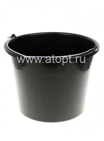ведро строительное пластиковое 20 л с металлической ручкой (МП)