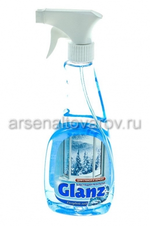 чистящее для стекол Гланц 500 мл с курком голубой лед (Москва)