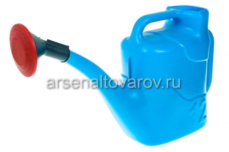 лейка садовая пластиковая 12 л Дачная с рассеивателем голубая (Ижевск)