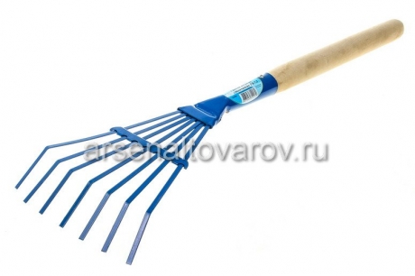 грабли веерные пластинчатые 7 зубьев с деревянным черенком ГВ-7Л (010810) (Павлово)
