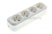 Колодка розеточная 4 гнезда 16 А с заземлением Универсал ABS (Е304) белая 