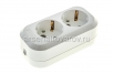 Колодка розеточная 2 гнезда 16 А с заземлением Универсал ABS (Е302) белая 