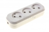 Колодка розеточная 3 гнезда 10 А без заземления Универсал ABS (Е203) белая 