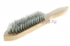 Щетка по металлу 6 рядов стальная деревянная ручка Хобби (11-1-006) 