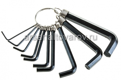 набор ключей имбусовых из 10 шт 1,5-10 мм Хобби (43-2-009)