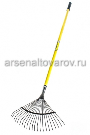 грабли веерные проволочные 22 зуба с металлическим черенком (030216) (Усадьба-Люкс)