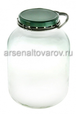 банка стеклянная для консервирования Твист -110 5 л с винтовой крышкой и ручкой (Каменск-Шахтинский)