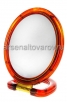 Зеркало косметическое настольное пластиковое круглое №8 (КНР) 