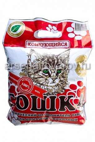 наполнитель для туалетов домашних животных комкующийся 4 л Гошка (Россия)