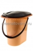Ведро-туалет пластиковое 18 л (М1525) бежевое (Башкирия) 