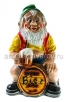 Садовая фигура Гном на бочке 80*45 см гипс (228) (Россия) 