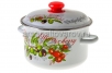 Кастрюля эмалированная  4 л (3MD201M) Оливки и черри (Сибирские товары)