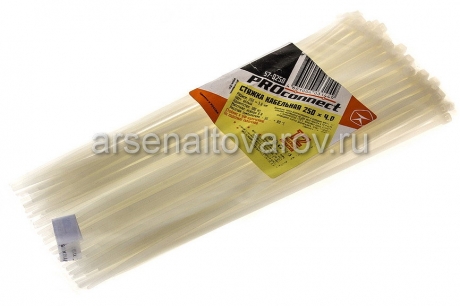 хомуты пластиковые 3,6*250 мм белые (уп из 100 шт) Проконнект (71334) 57-0250 (1449)