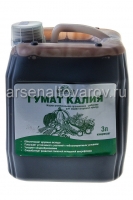 Удобрение Гумат калия 3 л канистра концентрат для садово-огородных культур (Ивановское)