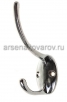 Крючок металлический двухрожковый большой хром (KL-52) (КНР)