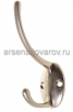 Крючок металлический двухрожковый большой хром матовый (KL-52) (КНР)