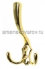Крючок металлический трехрожковый большой золото (КНР) 00018