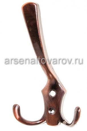 крючок металлический трехрожковый большой медь (КНР) 00020