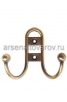Крючок металлический двухрожковый большой прутковый бронза (KL-51) (КНР)