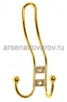 Крючок металлический трехрожковый большой прутковый золото (KL-50) (КНР)