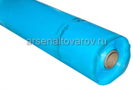 пленка полиэтиленовая для теплиц Светостабилизированная ГОСТ 120 микрон синяя (1 рулон- 70 м, ширина 6 м, рукав 1,5 м) вес рулона 46 кг СУПЕРАГРО (7 сезонов) (Беларусь)