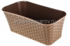 Ящик балконный пластиковый без поддона  40 см Ротанг (М 3225) бежевый (Идея) 
