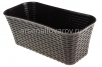 Ящик балконный пластиковый без поддона  40 см Ротанг (М 3225) коричневый (Идея) 