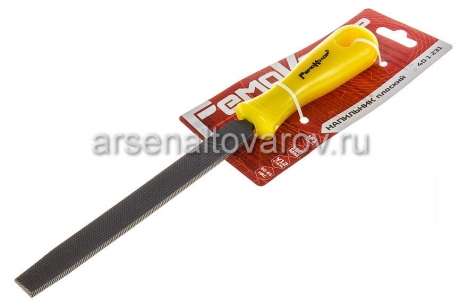 напильник плоский 150 мм №1 пластиковая ручка Хобби (40-1-231)