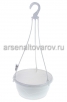 Кашпо подвесное пластиковое  4 л 25,5*18,5 см белое Венеция (5PL0350) (5Пласт) 