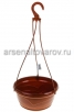 Кашпо подвесное пластиковое  4 л 25,5*18,5 см коричневое Венеция (5PL0352) (5Пласт) 