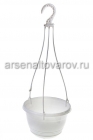 кашпо подвесное пластиковое 3,3 л 21*13,6 см белое Глория (5PL0109) (5Пласт)