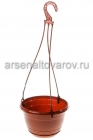 кашпо подвесное пластиковое 3,3 л 21*13,6 см коричневое Глория (5PL0110) (5Пласт)