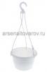 Кашпо подвесное пластиковое  4,2 л 25*15,3 см белое Глория (5PL0115) (5Пласт) 