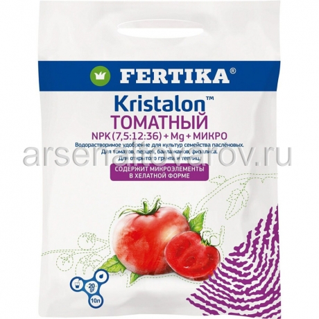 удобрение для томатов, перцев, баклажанов 100 гр Кристалон Томатный (Фертика)