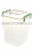 Контейнер для продуктов пластиковый  6 л (224*202*260 мм) с ручками (М5239) прозрачный (Башкирия) 