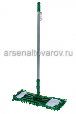 швабра плоская насадка из микрофибры лапша телескопическая ручка (МорМ4) 009385 (Рыжий кот)