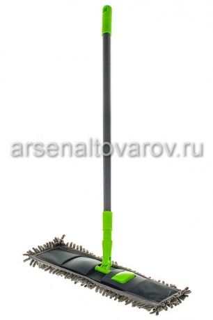 швабра плоская насадка из микрофибры лапша телескопическая ручка (МорМ4) 005936 (Рыжий кот)